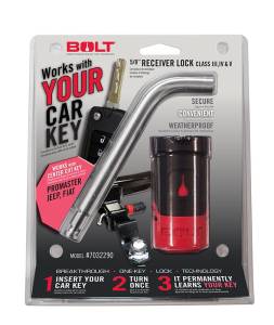 BOLT - Scratch & Dent - BOLT 5/8 in. Receiver Lock 7032290 - Jeep/Ram ProMaster/Fiat Center-Cut Key - Class III/IV/V - Image 1