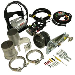 BD Diesel - Exhaust Brake 2003-2005 Dodge Air Actuated Remote Mount Valve 4in Exhaust c/w Air Compressor BD Diesel - Image 1