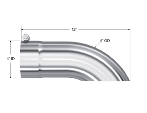 MBRP Exhaust - MBRP Exhaust Tail Pipe Tip 4 Inch O.D. Turn Down 4 Inch Inlet 12 Inch Length T304 Stainless Steel T5081 - Image 2