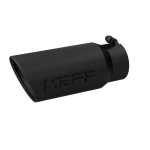 MBRP Exhaust - MBRP Exhaust Tip 5 Inch O.D. Angled Rolled End 4 Inch Inlet 12 Inch Length-Black Finish T5051BLK - Image 2