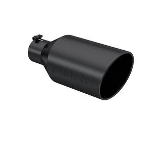 MBRP Exhaust - MBRP Exhaust Tip 8 Inch O.D. Rolled End 4 Inch Inlet 18 Inch Length Black Finish T5128BLK - Image 1