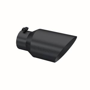 MBRP Exhaust - MBRP Black Coated Exhaust Tail Pipe Tip 6 Inch OD Dual Wall Angled 4 Inch Inlet 12 Inch Length T5072BLK - Image 2