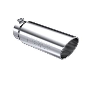 MBRP Exhaust - MBRP Exhaust Tip 6 Inch O.D. Angled Rolled End 5 Inch Inlet 18 Inch Length T304 Stainless Steel T5125 - Image 1