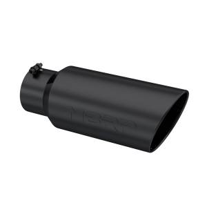 MBRP Exhaust - MBRP Exhaust Tip 7 Inch O.D. Rolled End 5 Inch Inlet 18 Inch Length Black Finish T5127BLK - Image 1