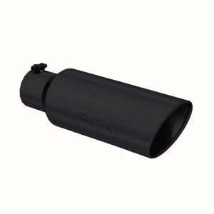 MBRP Exhaust - MBRP Exhaust Tip 6 Inch O.D. Rolled End 4 Inch Inlet 18 Inch Length Black Finish T5130BLK - Image 2