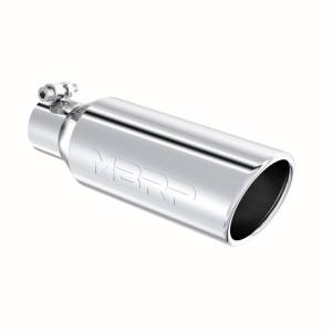 MBRP Exhaust - MBRP 4 Inch OD 2.5 Inch Inlet 12 Inch Length Exhaust Tail Pipe Tip, Angled Cut Rolled End Clampless-No Weld T304 Stainless Steel T5150 - Image 2