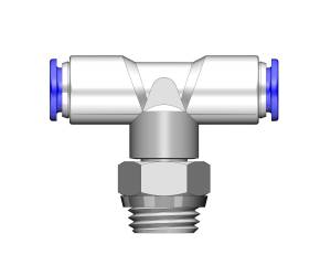 LOGiQ - LOGiQ 1/4" PTC x 1/4" PTC x 1/4" NPT Tee Fitting 88-90004 - Image 1