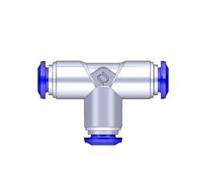 LOGiQ - LOGiQ 1/4" PTC x 1/4" PTC x 1/4" PTC Tee Fitting 88-90006 - Image 1