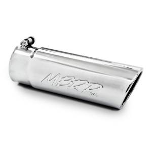 MBRP (3.5" Inlet, 4" Outlet, 12" Length) Angle Cut Rolled End Stainless Exhaust Tip T5112