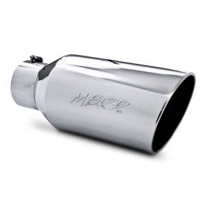 Exhaust - Exhaust Tips - MBRP Exhaust - MBRP (5" Inlet, 8" Outlet, 18" Length) Angle Cut Rolled End Stainless Steel Exhaust Tip T5129
