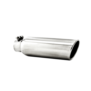 MBRP Exhaust - MBRP 3.5 Inch OD 2.25 Inch Inlet 12 Inch Length Angled Cut Rolled End Clampless-No Weld T304 Stainless Steel T5147 - Image 1