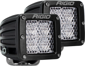 Rigid Industries - Rigid Industries D-Series Pro Flood Diffused Surface Mount Black Pair (202513) - Image 1
