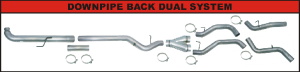 Exhaust - Exhaust Systems - Flo Pro Exhausts - Flo-Pro Exhaust 2008-2010 Duramax LMM Downpipe Back Dual Exhaust
